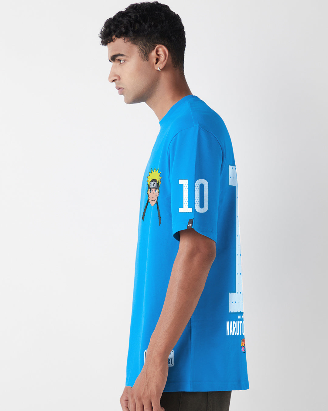Blue Naruto Graphic Printed T-shirt