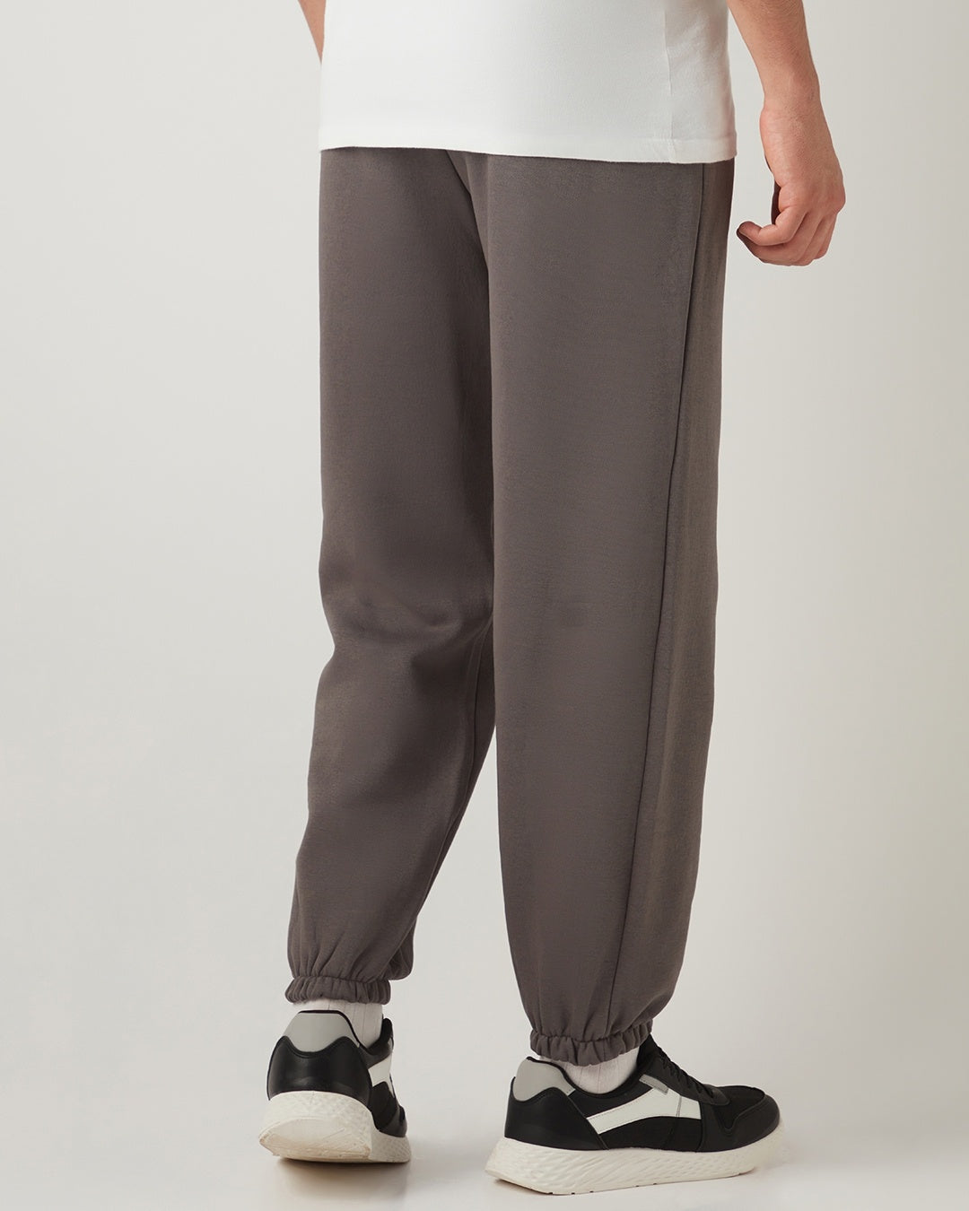 Men's Charcoal Grey Oversized Brushed Joggers