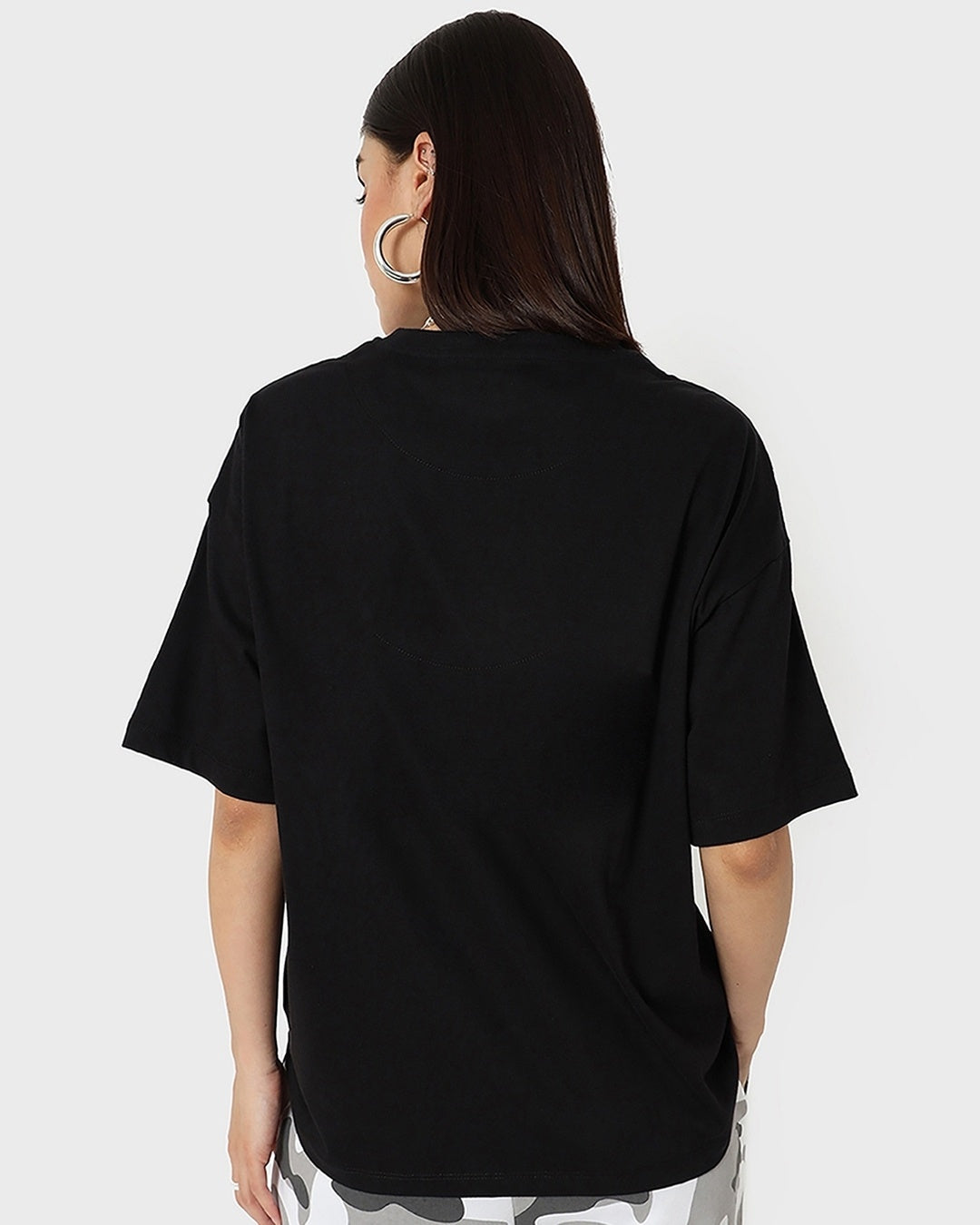 Women's Black Tropical Vibes Typography T-shirt