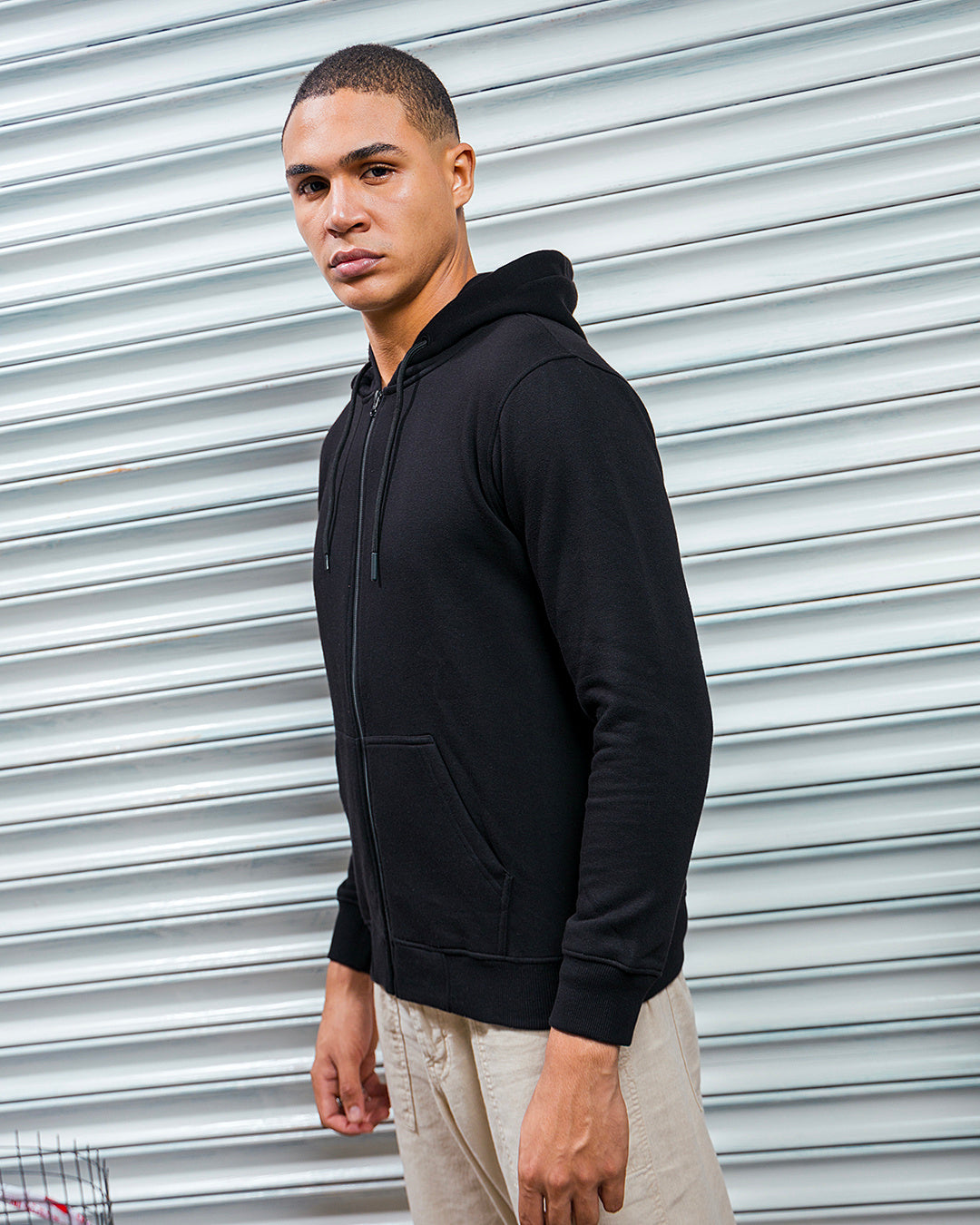 Men's Black Zipper Hoodies