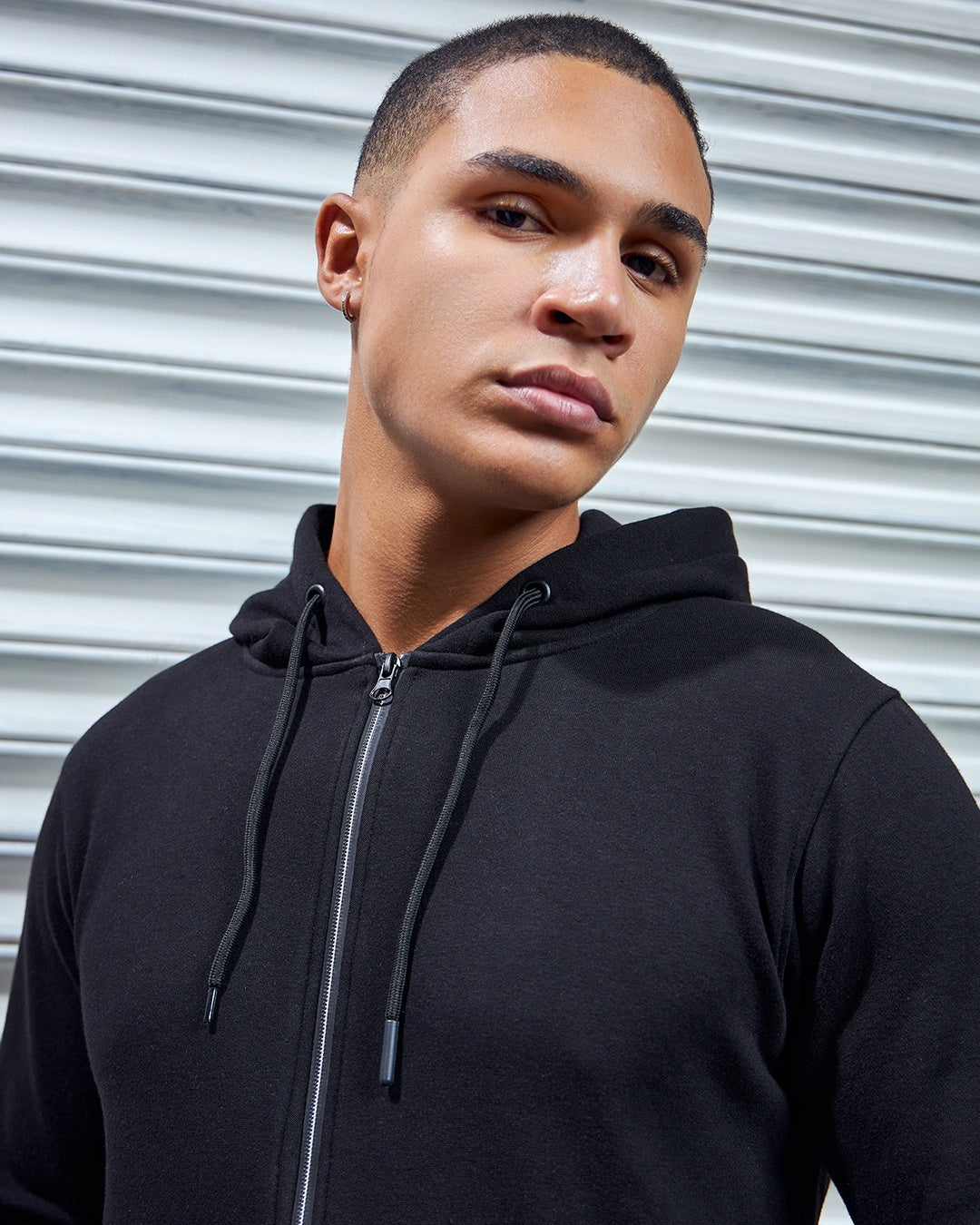 Men's Black Zipper Hoodies