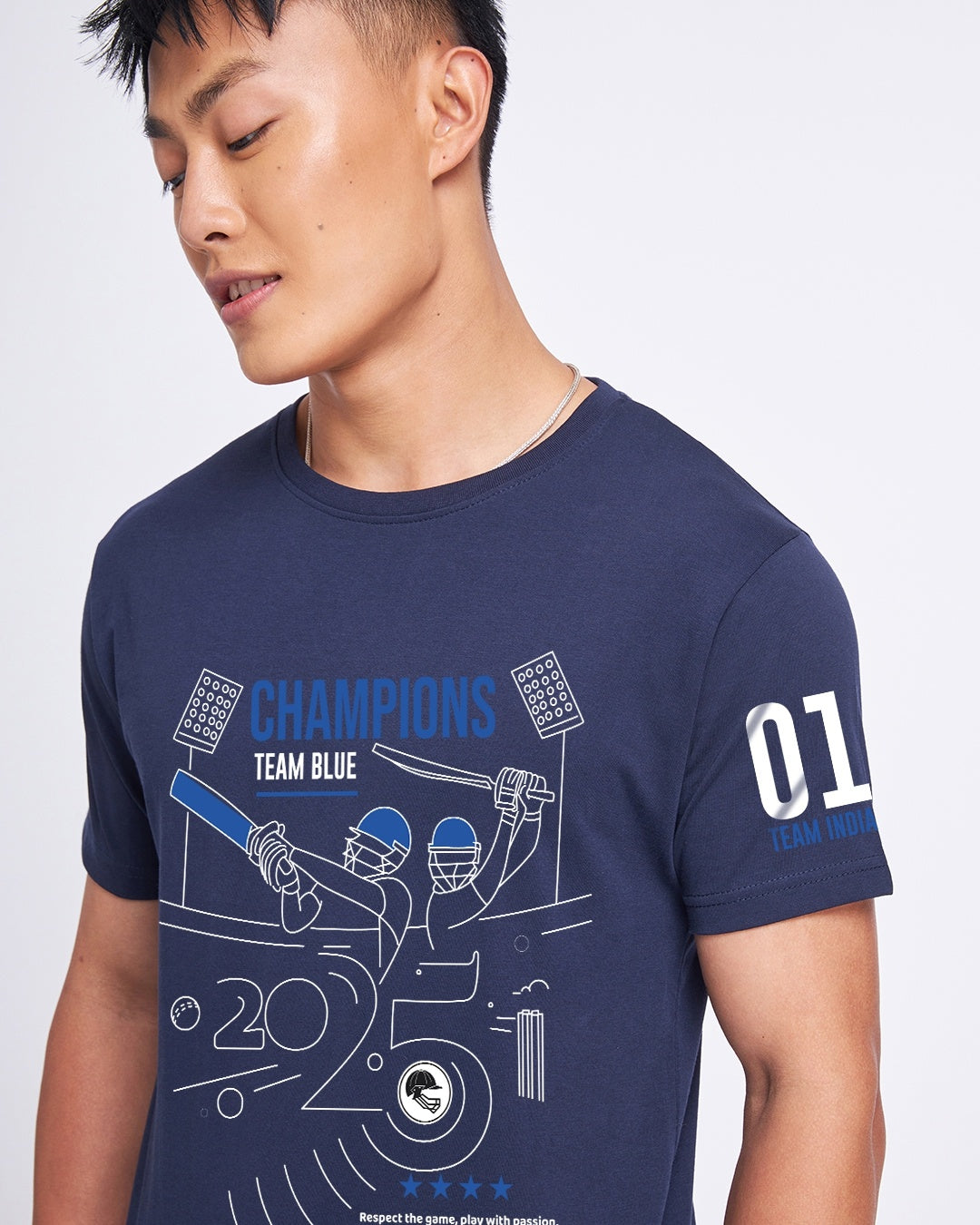 Navy Blue Graphic Printed T-shirt