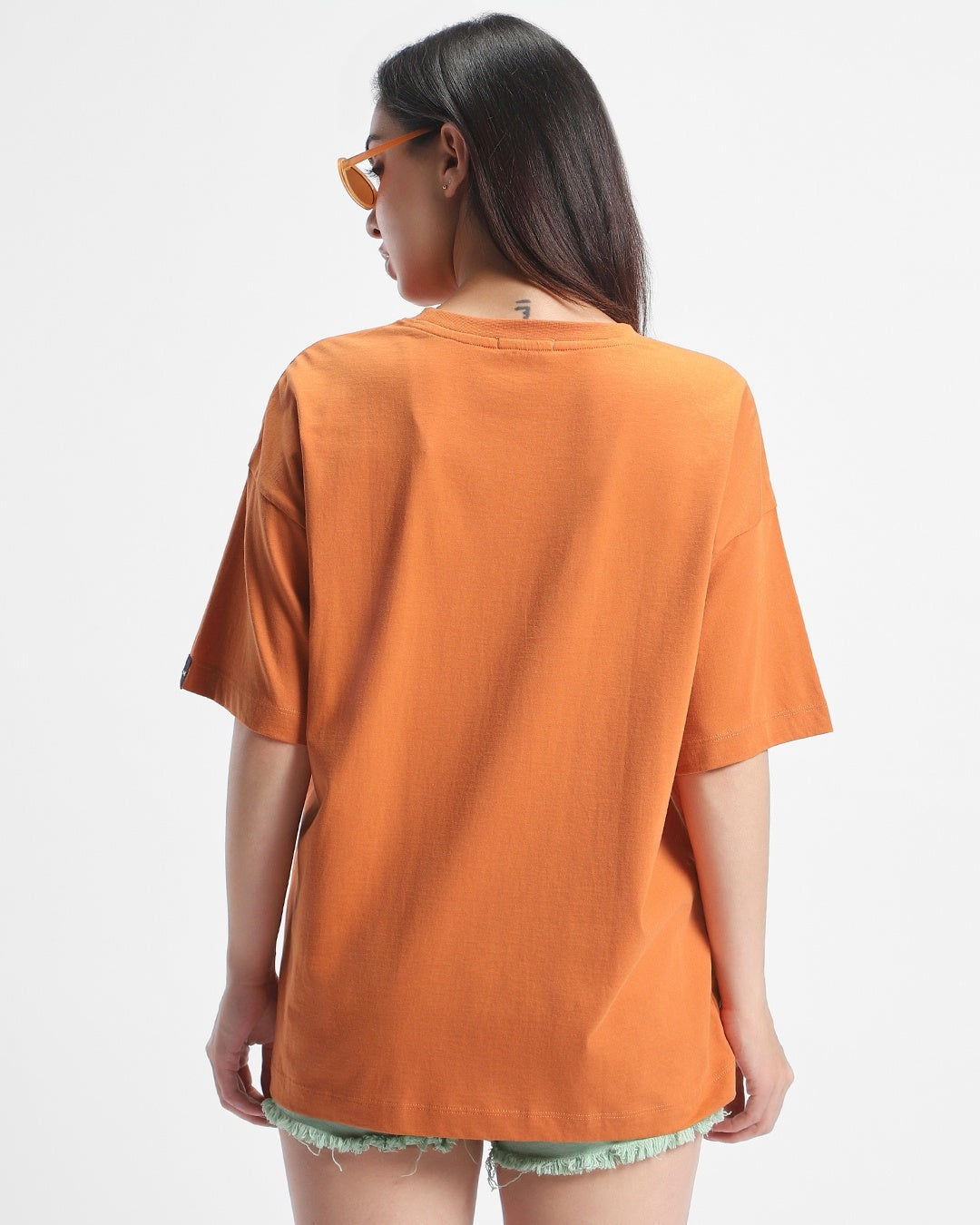 Women's Orange Queen Bee Graphic Printed T-shirt